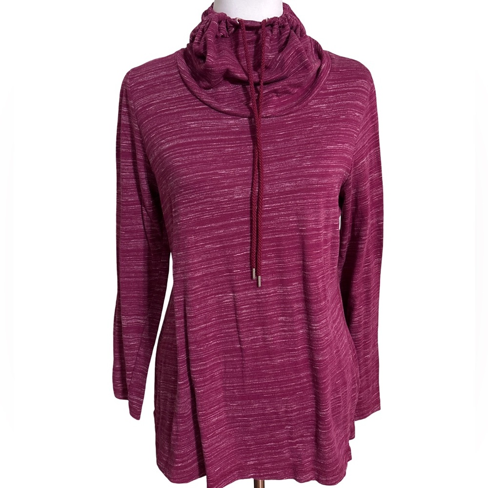 Kim Rogers Maroon Cowl Neck Sweater
